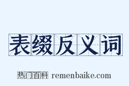 表缀反义词是什么意思的图片